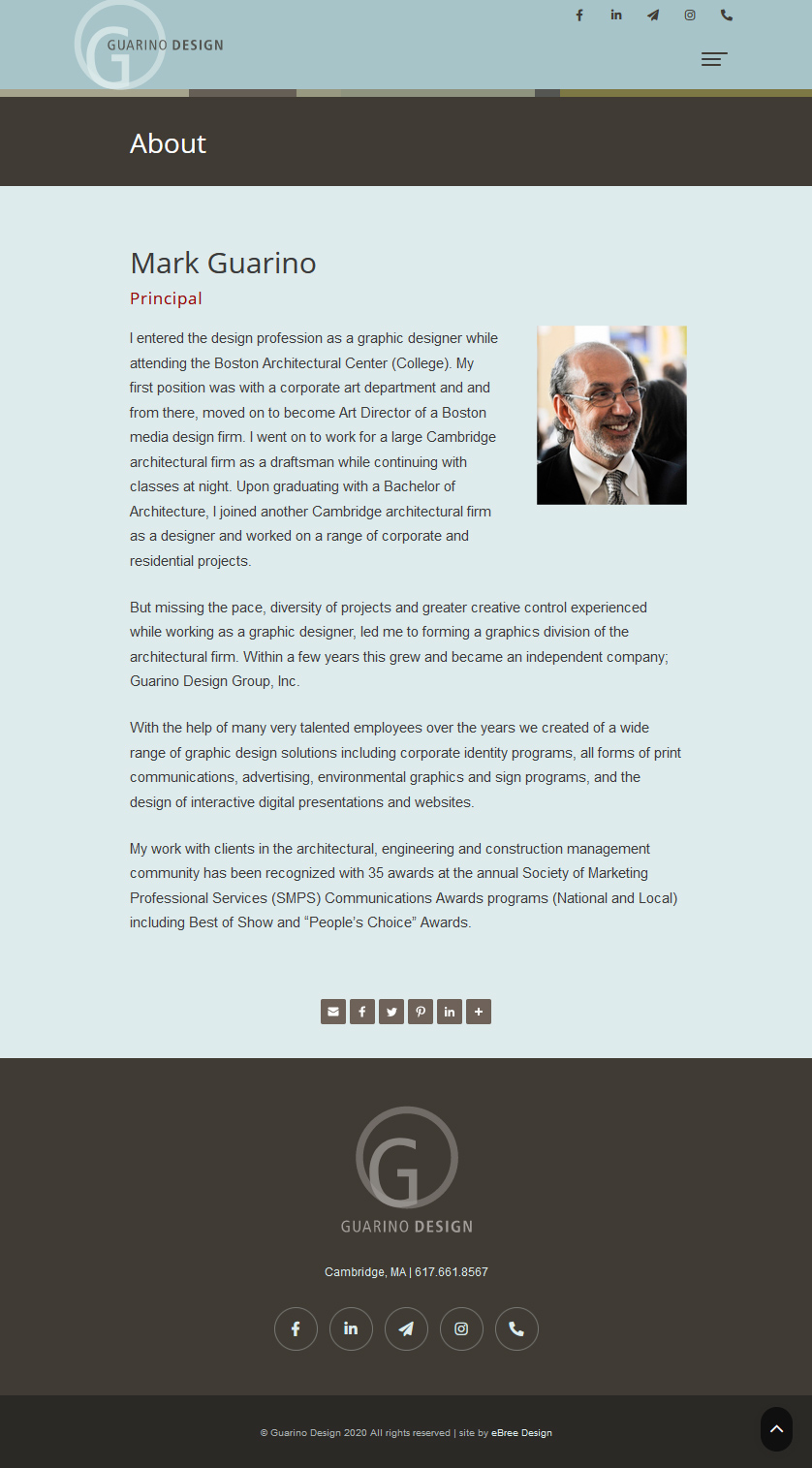 Interior content page - guarinodesign.com &copy; by eBree Web Design