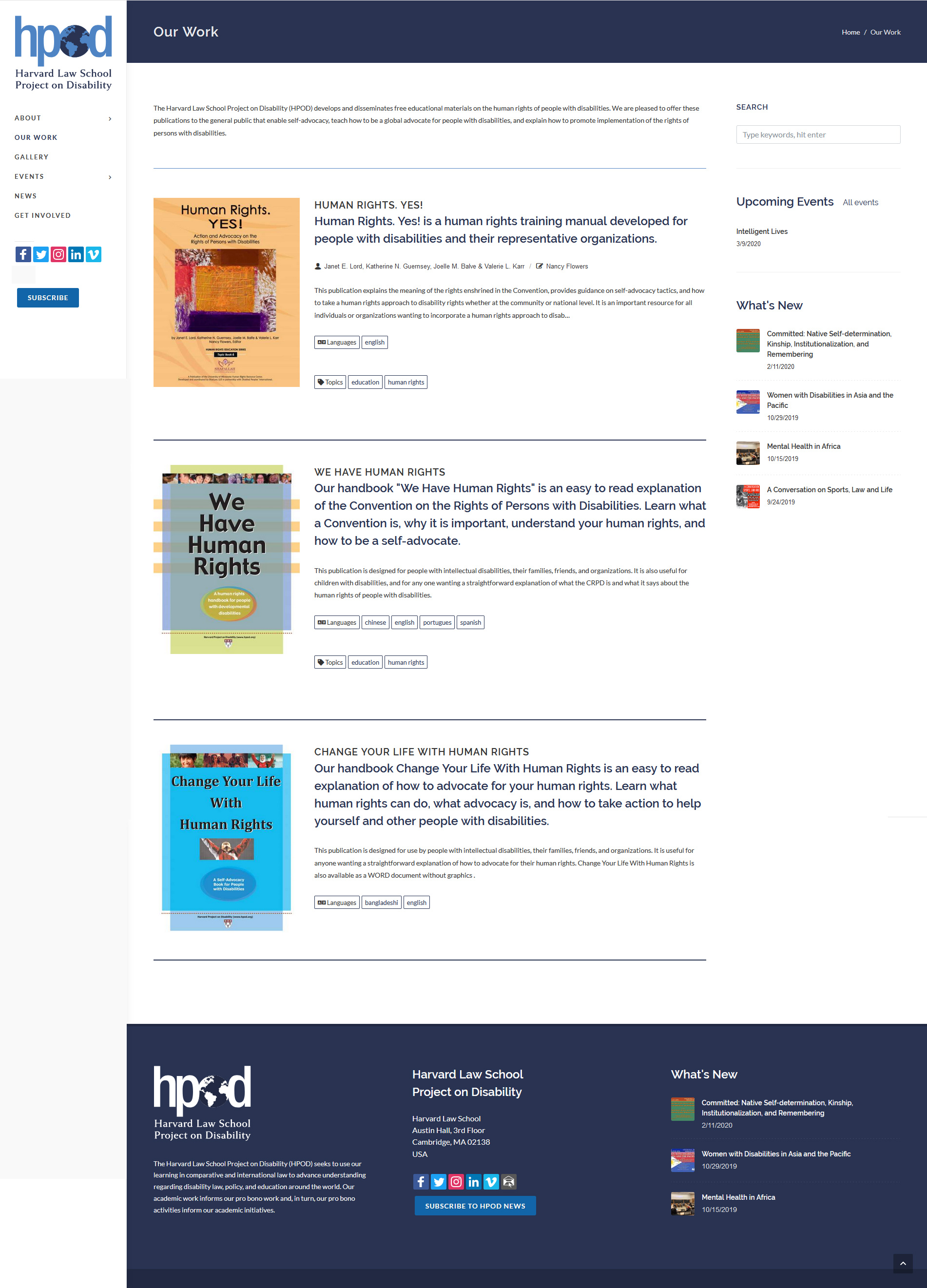 Listing page - hpod.law.harvard.edu &copy; by eBree Web Design